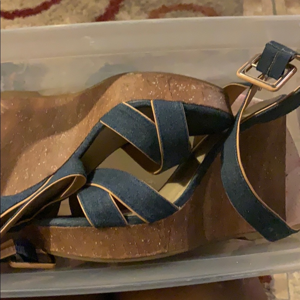 Size 8 Jean wedge heels
